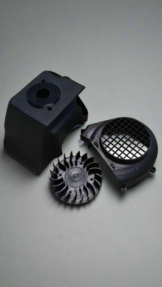 3D Custom Koelset voor 125cc – Fan + Kappen, Direct Klaar voor Montage